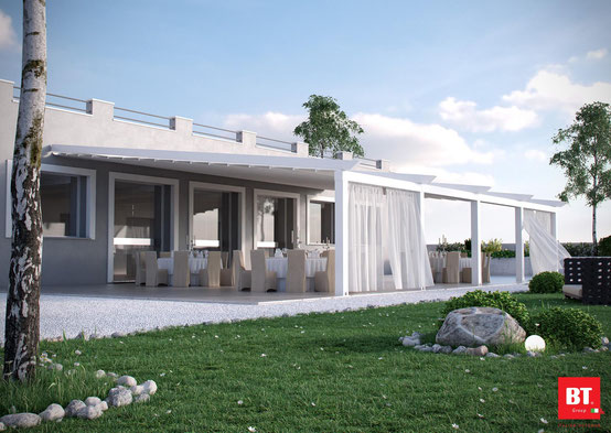 Pergolen-Regen und Windschutz